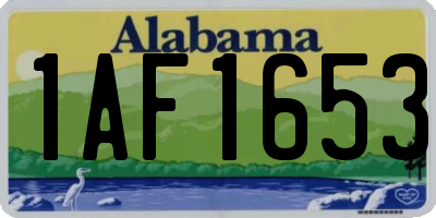 AL license plate 1AF1653