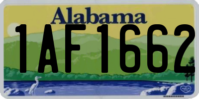 AL license plate 1AF1662