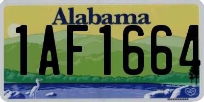 AL license plate 1AF1664