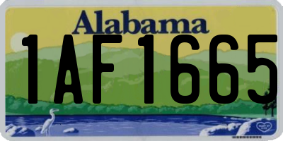 AL license plate 1AF1665