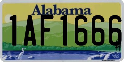 AL license plate 1AF1666