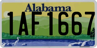 AL license plate 1AF1667