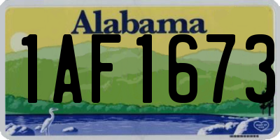 AL license plate 1AF1673