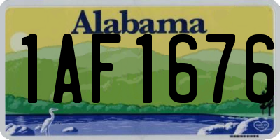 AL license plate 1AF1676