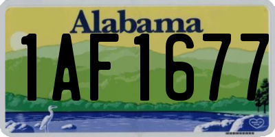 AL license plate 1AF1677