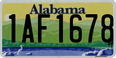 AL license plate 1AF1678