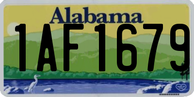 AL license plate 1AF1679
