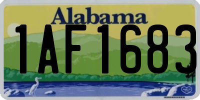 AL license plate 1AF1683