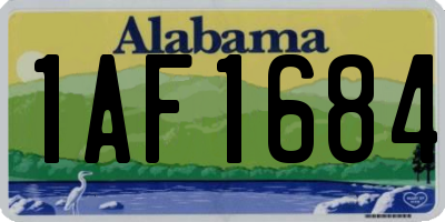 AL license plate 1AF1684