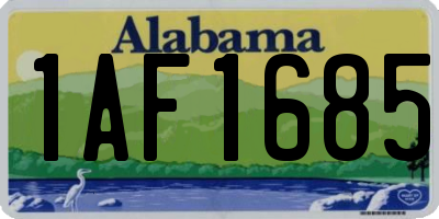 AL license plate 1AF1685