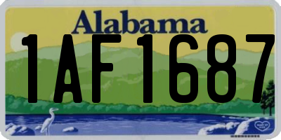 AL license plate 1AF1687