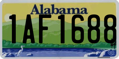 AL license plate 1AF1688