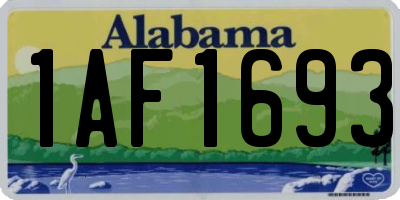 AL license plate 1AF1693