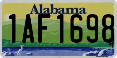AL license plate 1AF1698