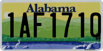 AL license plate 1AF1710