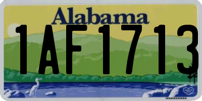 AL license plate 1AF1713