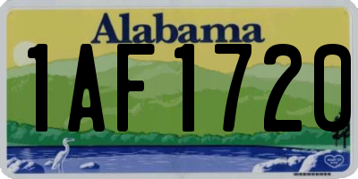 AL license plate 1AF1720
