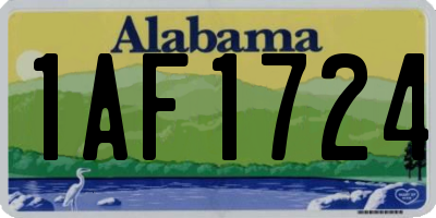 AL license plate 1AF1724
