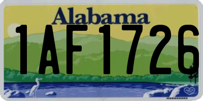 AL license plate 1AF1726