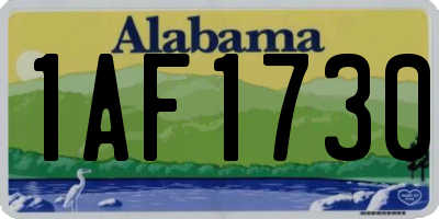 AL license plate 1AF1730