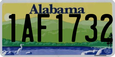 AL license plate 1AF1732