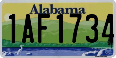 AL license plate 1AF1734