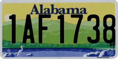 AL license plate 1AF1738