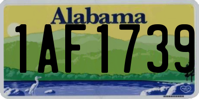 AL license plate 1AF1739