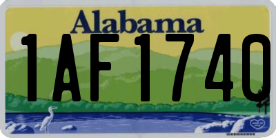 AL license plate 1AF1740