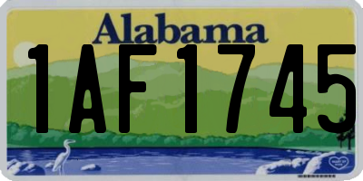 AL license plate 1AF1745