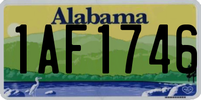 AL license plate 1AF1746