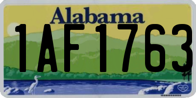 AL license plate 1AF1763
