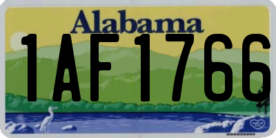 AL license plate 1AF1766