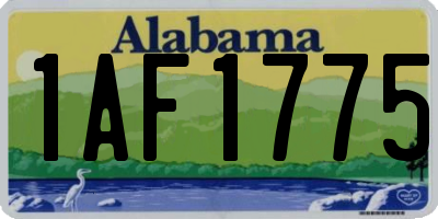 AL license plate 1AF1775