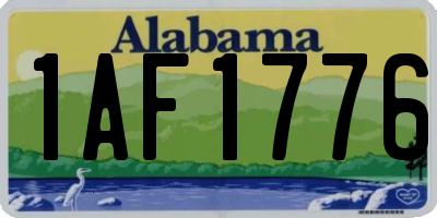 AL license plate 1AF1776