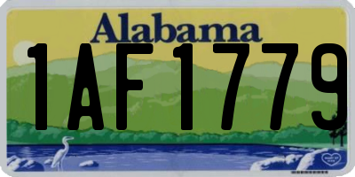 AL license plate 1AF1779
