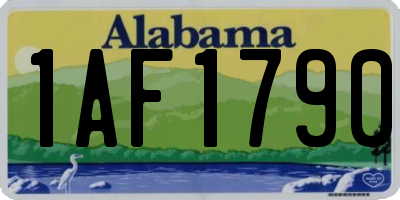 AL license plate 1AF1790