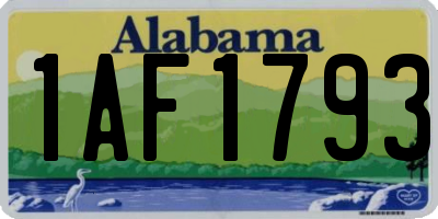 AL license plate 1AF1793