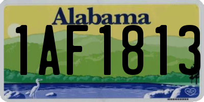 AL license plate 1AF1813