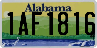 AL license plate 1AF1816