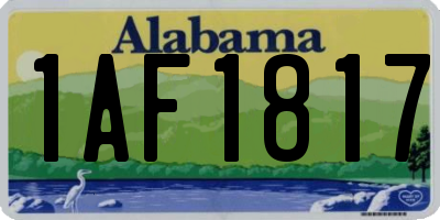 AL license plate 1AF1817