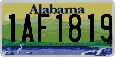AL license plate 1AF1819
