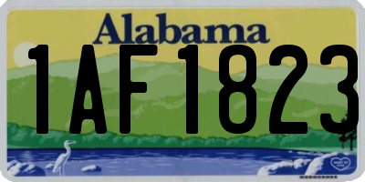 AL license plate 1AF1823