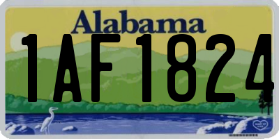 AL license plate 1AF1824