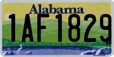 AL license plate 1AF1829