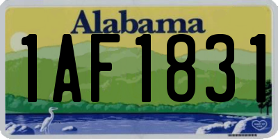 AL license plate 1AF1831