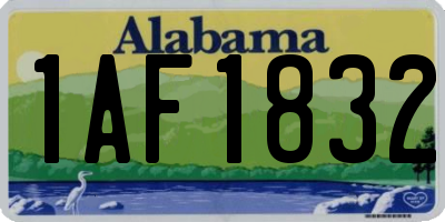 AL license plate 1AF1832