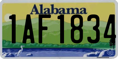 AL license plate 1AF1834
