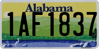 AL license plate 1AF1837