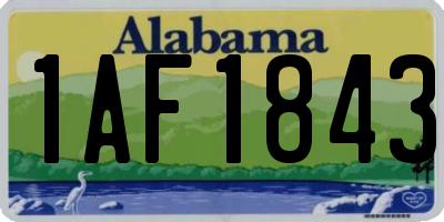 AL license plate 1AF1843